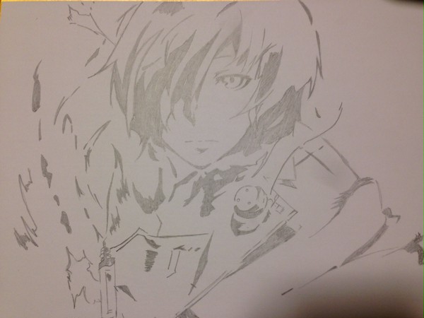 ペルソナ3の主人公描いてみた