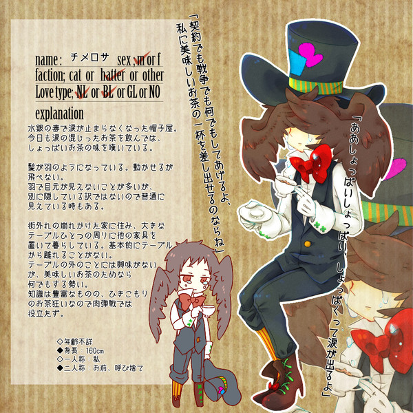 【らびっとうぉー】チメロサ【帽子屋】