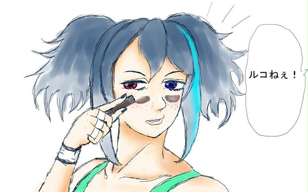UTAU 漫画  「フットボール選手が顔に塗るアレ」