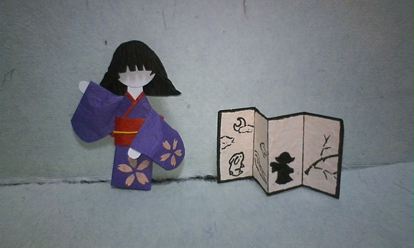 カムロちゃんの和紙人形を作ってみたのぢゃ