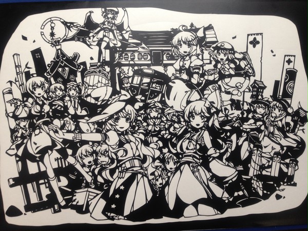 切り絵「東方十戦十美録」