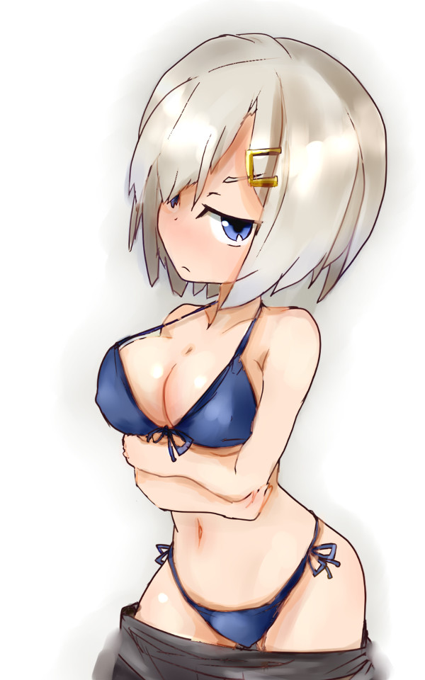 何か、私の水着に、何か？