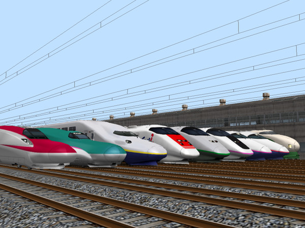 JR東日本の新幹線車両たち。