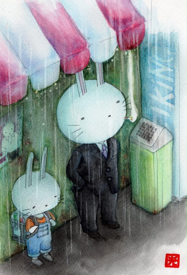 ウサ田一族29　雨編