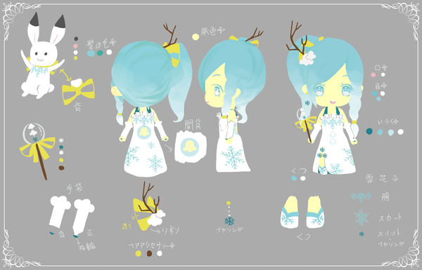 (*´艸`*)２０１５年雪ミク衣装