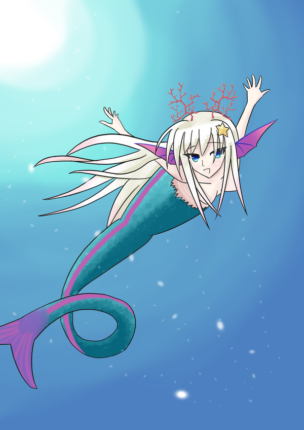 人魚描いてみました