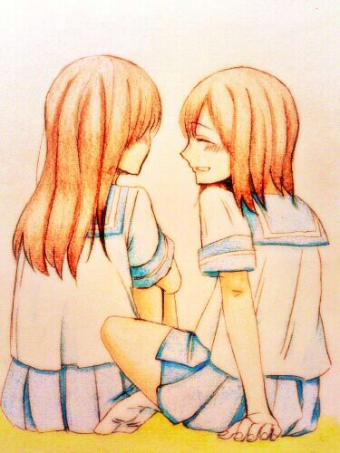 青空の下で