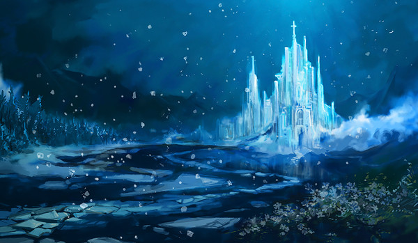 雪の古城