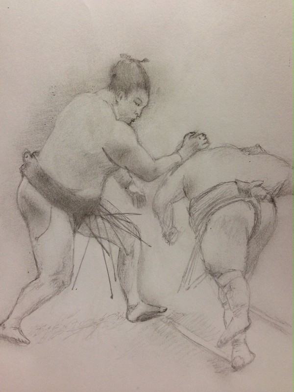 デッサン練習中