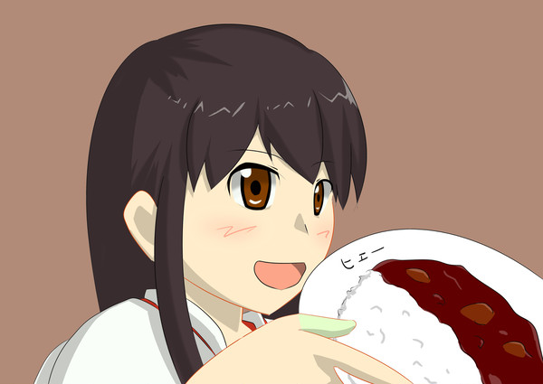 比叡カレーを食べる赤城さん