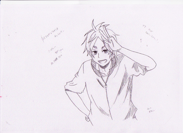 ハイキュー　菅原さん　模写