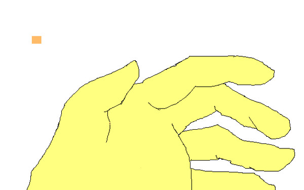 手のひら(マウス絵)