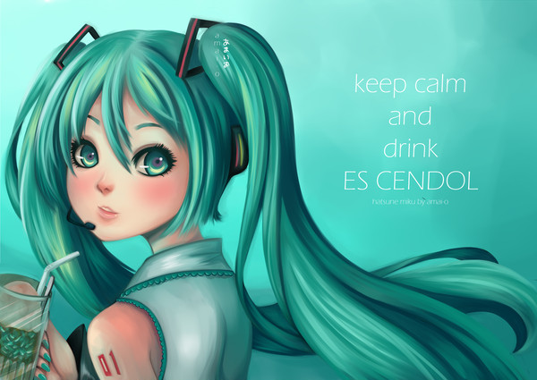 hatsune miku and es cendol