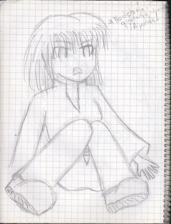びっくりした 	(old drawing)