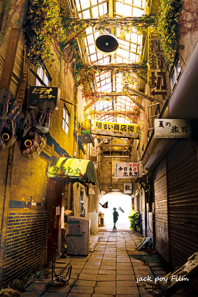 明るい商店街