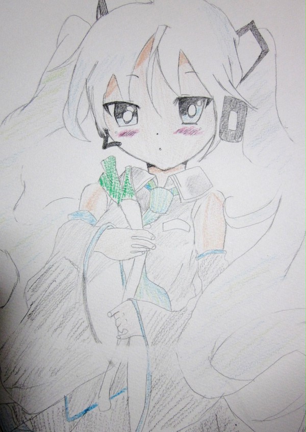 初音ミク　メルト描いてみた