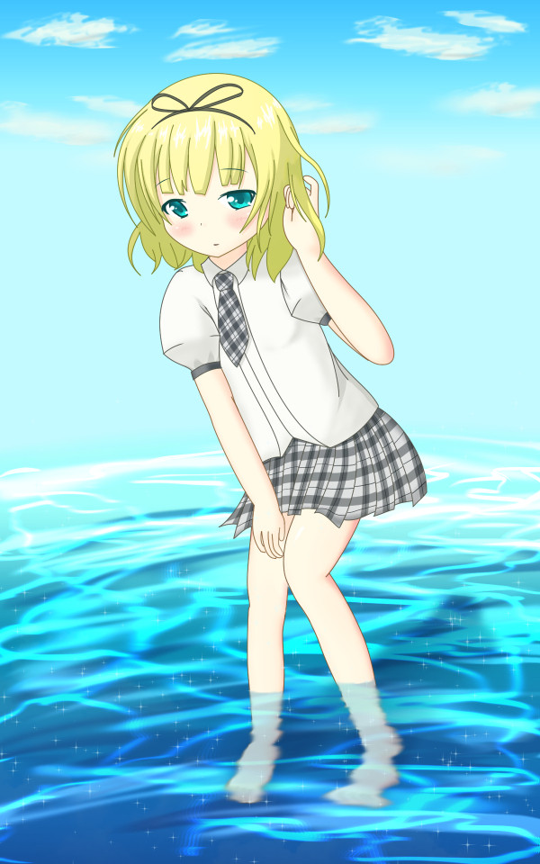 シャロちゃんと水遊び