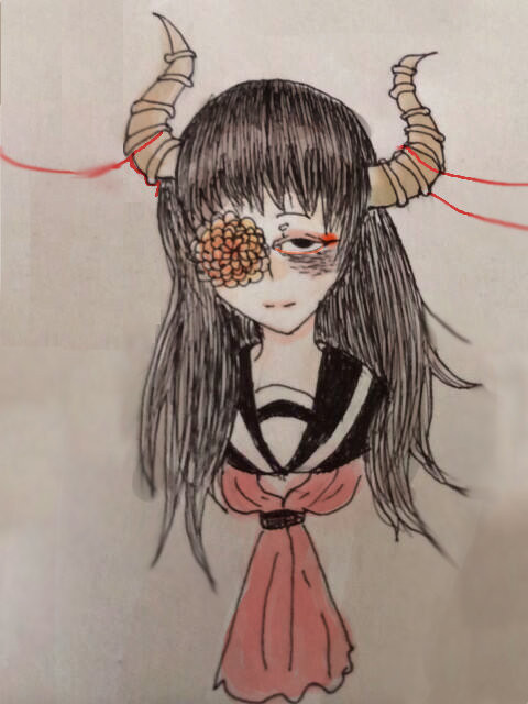 赤い糸と女
