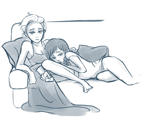 watching TV