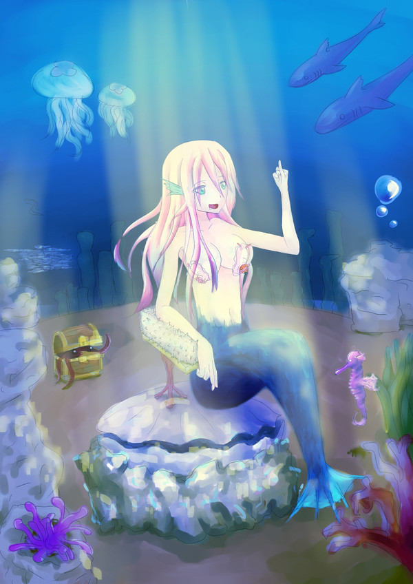塗練習（人魚）