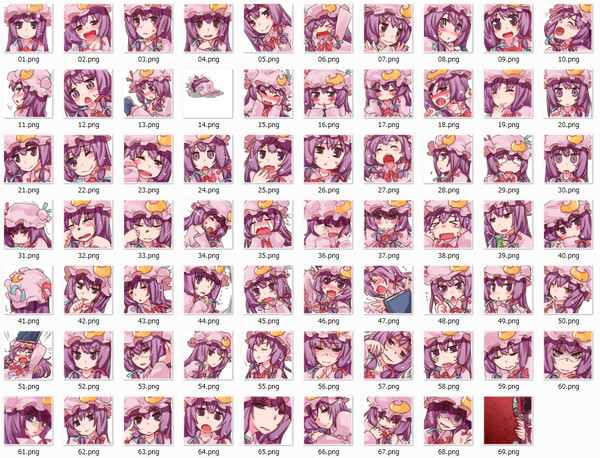 LINEスタンプ風 69パチュリー