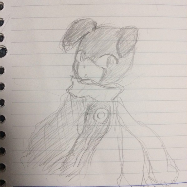架空のキャラ (授業中の落書き)