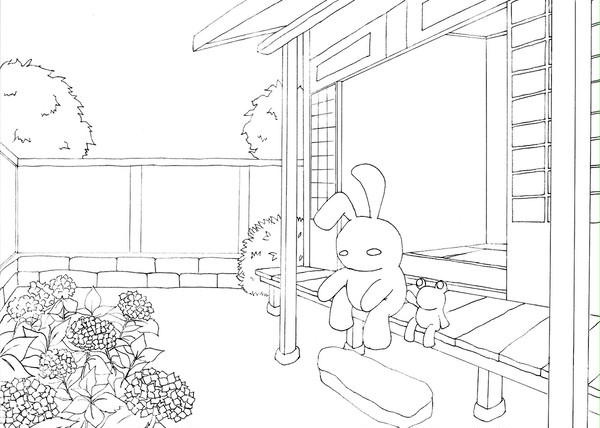 【塗り絵】「ま、元気出せよウサギ」「カエルぅ…」