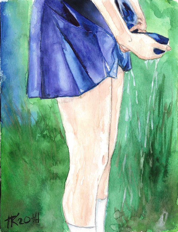 少女の膝