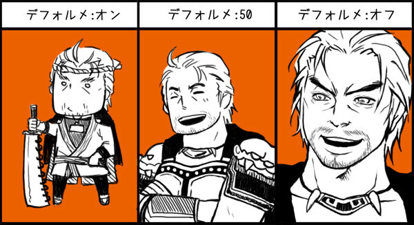 デフォルメ比較