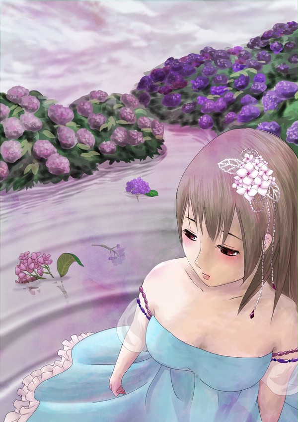 紫陽花の池