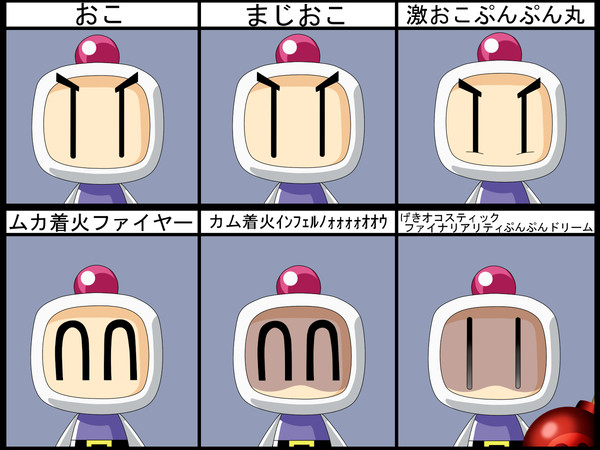 白ボンの激おこ六段活用