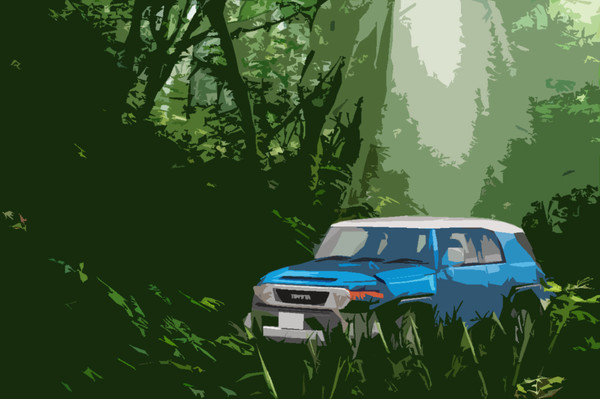 森の中のＦＪクルーザー
