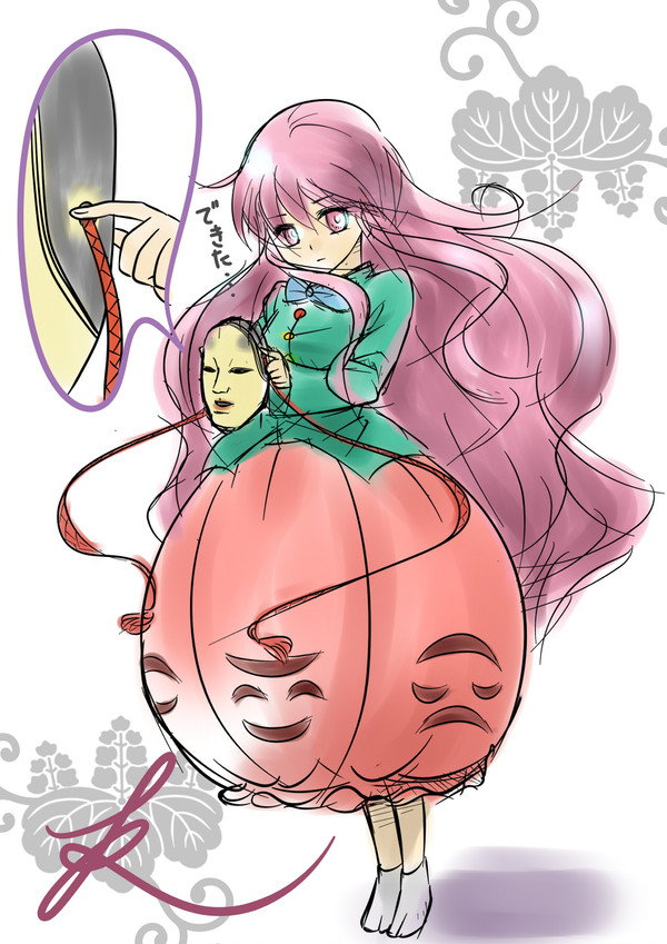 東方・秦こころちゃんに能面の持ち方をやってもらいました