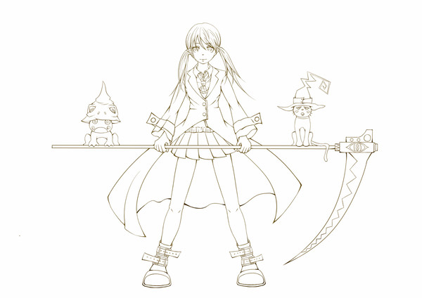 [SOUL EATER] マカ＝アルバーン (線画）
