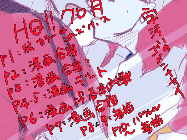 【腐向HQ】クロ月ツイッタ落書きまとめ