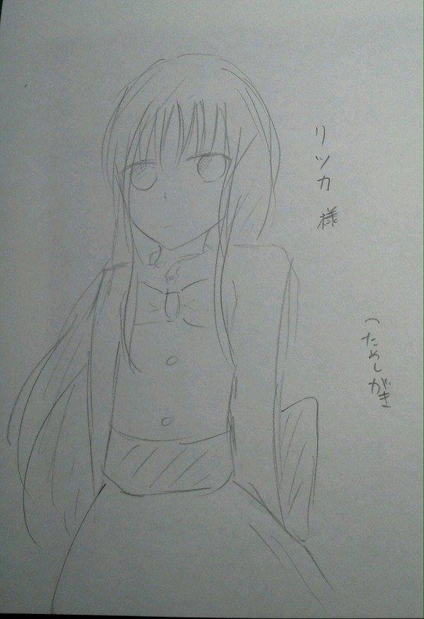 ５分でかいた試し描き