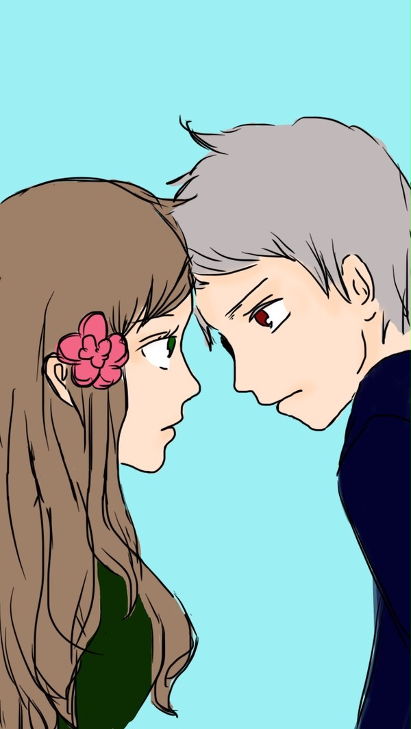 ギルと姐さんのにらめっこ