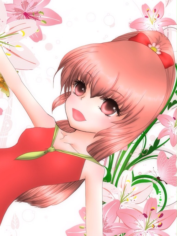 with flower