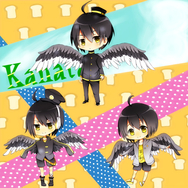 ハト×３