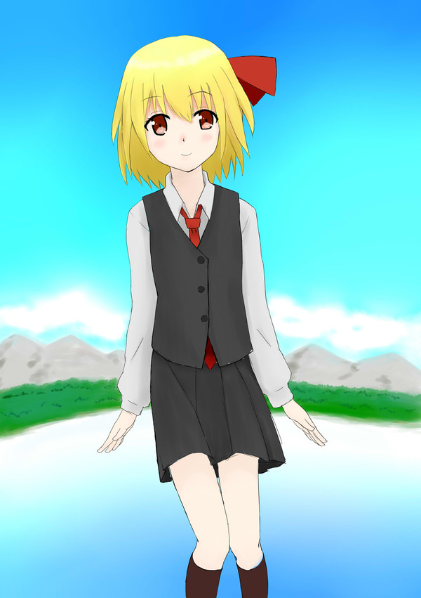 湖とルーミア
