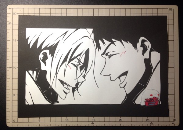切り絵  Free!  山崎宗介 松岡凛