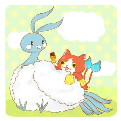 おやつたべるニャン