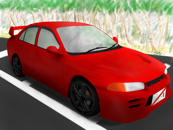 赤い車