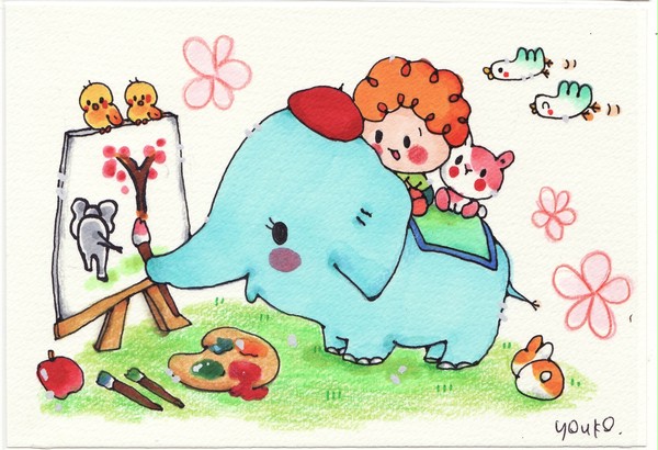 いっしょにお絵かき