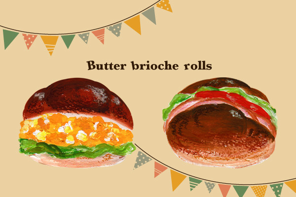 Butter brioche rolls