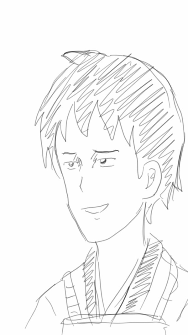 原作絵で海の日曽良くん描こうとしたらなんかキモくなった…