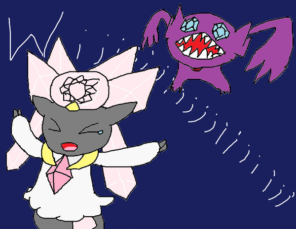 ディアンシーとヤミラミ