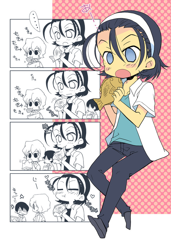 たいやきもぐもぐする3バカちゃん