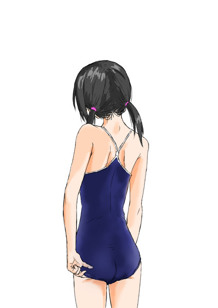 スクール水着の少女