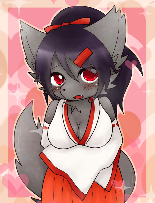 黒狐巫女さん!